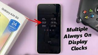 How To Add Multiple Clocks On Always ON Display In Samsung Galaxy A34 5G