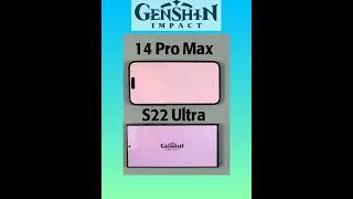 iPhone 14 pro max vs Samsung galaxy S22 Ultra GENSHIN impact test #shorts #genshinimpact