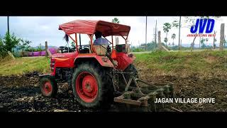 How to plough field with cultivator Jagan Village Drive Cultivator by Mahindra Tractor(Telugu)