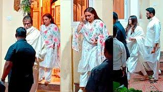 Rani Mukherji Leaves Her House Crying After Amitabh Abhishek Aishwarya Visit For MotherInlaw Passing