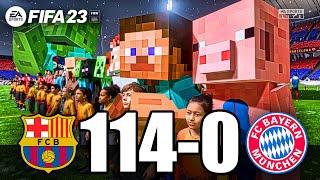 FIFA 23 X MINECRAFT MOD ALL STARS | FC BARCELONA 114-0 FC BAYERN