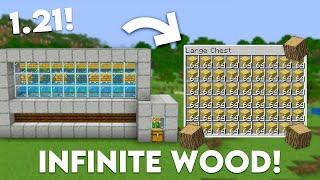 Automatic WOOD FARM in Minecraft Bedrock Edition!