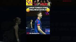 Lawan Tambah Emosi melawan Kevin Sanjaya #badminton #bwf