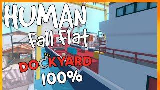 Human Fall Flat -  Dockyard Level  Walkthrough (No Commentary) - 100% Achievements