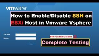 How to Enable Disable SSH on ESXi Host in Vmware Vsphere | Step by Step