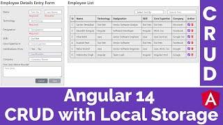 Angular CRUD | Local Storage | angular tutorial | angular tutorial for beginners