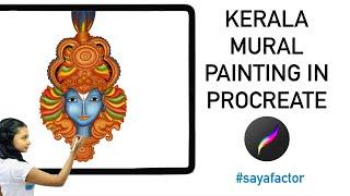 How to Draw Kerala Mural on Procreate I Digital Art I Mural Painting I ProCreate I