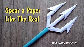 Spear a paper looks exactly like the real thing, Origami Ninja Weapons