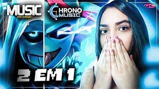 (QUE HISTÓRIA F0D4!!) 2 EM 1 CHRONO & ORION - Undyne & Sans (Undertale) REACT