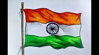 How to draw national flag of india step by step for Beginners | Indian flag drawing | Drawing video