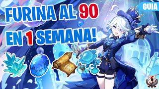 ​LA MEJOR forma de subir a FURINA al nivel 90​FARMEO RÁPIDO TALENTOS + Guía build Genshin