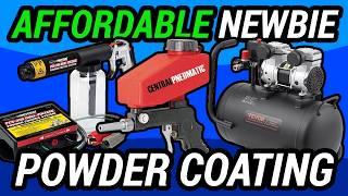 CHEAP Powder Coating Setup! Vevor Air Compressor, Eastwood Gun, Central Pneumatic Blaster PART 1