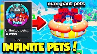 BUYING THE INFINITE PET GAMEPASS IN LIFTING TITANS!! *INSANELY OP* (Roblox)