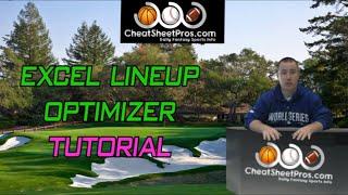 DFS Lineup Optimizer in EXCEL Tutorial - part 1