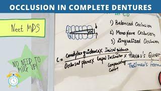 occlusion in complete dentures easy explanation
