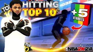 I FINALLY HIT TOP 10 (LEGEND) IN NBA 2K24 AND UNLOCKED +5 ATTRIBUTES & LOGO LIVE REACTION