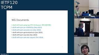 IETF 120: TCP Maintenance and Minor Extensions (TCPM) 2024-07-23 20:00