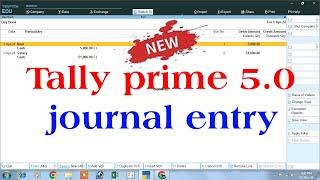 journal entry in tally prime | tally prime | journal voucher entry in tally prime