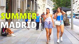  Madrid Summer City ️ Relaxing Walking Tour [4K 60FPS] Spain 2024