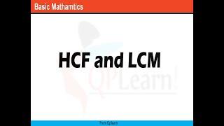finding the HCF and LCM of two numbers