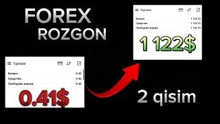 0.41$ ni 1122$ qilish FOREX RAZGON 2 qisim#tradinguz#internatdasarmoyasiz