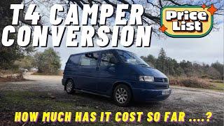 VW T4 camper conversion - How much has it cost so far ? - VANLIFE UK