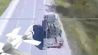 Lancet drone strike in the Tor-M1 air defense system of Ukraine