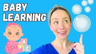 Baby Learning Video I First Gestures, Learn to Talk I Bubble Play!