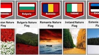 Nature flags of Different Countries