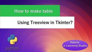 How to make table using Treeview in Tkinter?