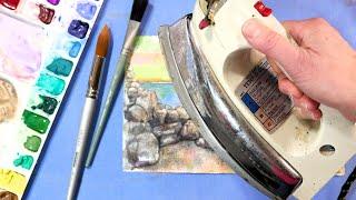 How to Flatten a Warped Watercolor Painting