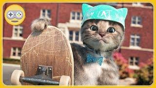 Котенок в школе - Веселые уроки с Крошкой Котом * мультик игра для детей