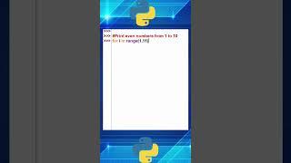 How to print even numbers between 1 and 10 in Python?