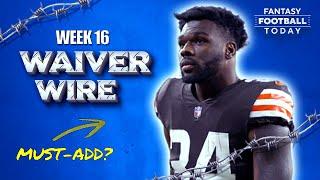 Week 16 Waiver Wire: Best Pickups, Injury Replacements & Streamers! | 2024 Fantasy Football Advice