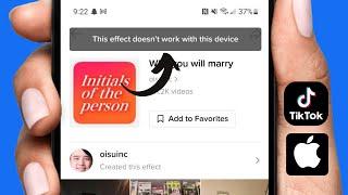 How to Fix TikTok This Effect Doesn’t Work With This Device / TikTok Effects Not Working iPhone