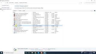 how to uninstall python form windows 10