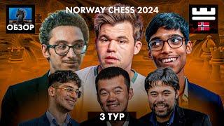  Супертурнир Norway Chess 2024/Обзор 3 тура: Уничтожение Ежа