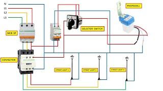 Connecting a street light to a sensor schematic of a photocell