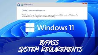 Windows 11 - Bypass "This PC can't run Windows 11"