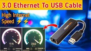 AmazonBasics Internet Adapter Ethernet USB 3.0 to 10/100/1000 Gigabit