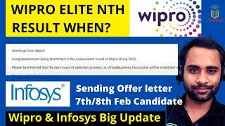 Wipro Elite NTH Result Update ? | What will be the Cutoff ? | Infosys Offer Letter to 7Feb candidate