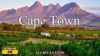 FLYING OVER CAPE TOWN (4K UHD): Relaxing Piano Music & Beautiful Nature Landscapes For Relaxation