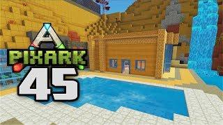 BUILDING A SWIMMING POOL - Let's Play PixARK Gameplay Part 45 (PixARK Pooping Evolved Building)