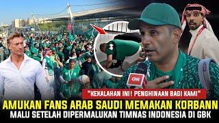 KECEWA DIPERMALUKAN DI GBK! Kebrut4lan Suporter Arab Saudi Memakan K0rban • Momen Diks kegirangan