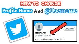 How To  Change Twitter Profile Name And Username l @Username lMobile Tech Tamil