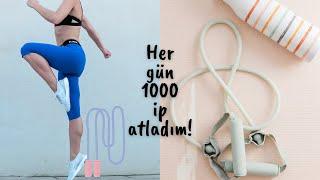 HER GÜN 1000 KEZ İP ATLADIM!|İp Atlama Challenge|7 Day jump rope Challenge|BenAlmi