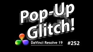 DaVinci Resolve Tutorial: How To Create a Text Pop Up Glitch Effect