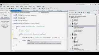 MVC C# Simple example how to pass parameters to Controller and display it in View