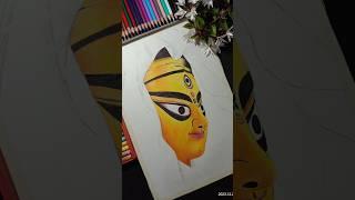 Durga maa drawing #viral #youtubeshorts #Shubhradeeparts #shorts