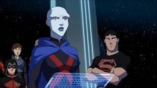 young Justice Watchtower entering the briefing room